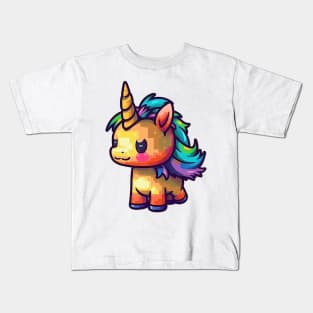 Pixel Unicorn Adventure Kids T-Shirt